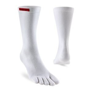 Injinji Sport Original Weight Crew Toe Socks (White) - Dual