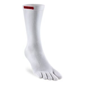 Injinji Sport Original Weight Crew Toe Socks (White)