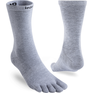 Injinji Liner Lightweight Coolmax Crew Toe Socks (Heather Grey) - Dual