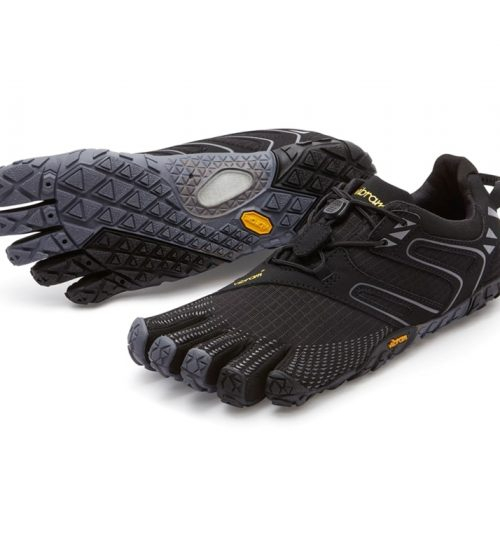 Vibram Fivefingers Womens V-Trail Minimalist Running Shoes (Black/Grey)