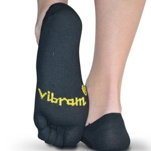 Vibram 5Toe Ghost Low Profile Toe Socks (Black) - Rear