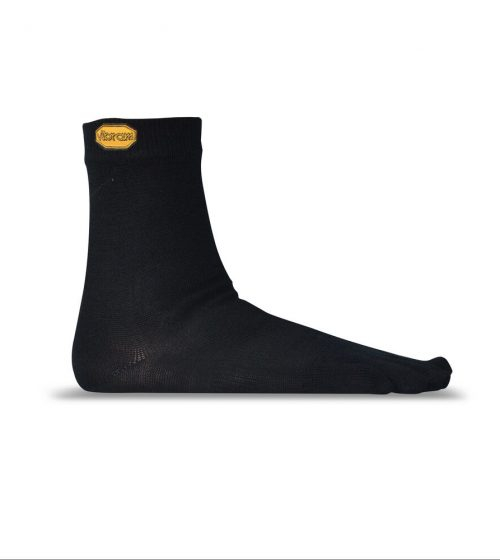 Vibram 5TOE Merino Wool Blend Crew Toe Socks (Black)