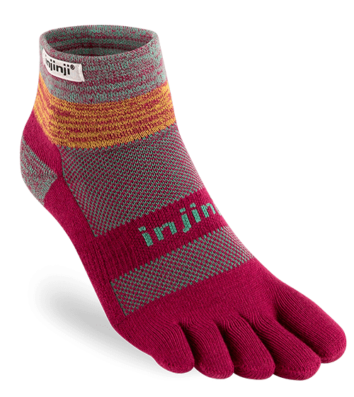 Injinji Trail Midweight Mini-Crew Running Toe Socks (Jewel)