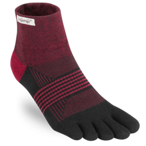Injinji Womens Trail MidWeight Mini-Crew Running Toe Socks (Ember)