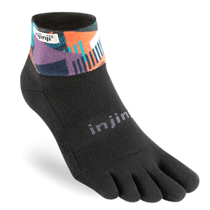 Injinji Trail Midweight Mini-Crew Running Toe Socks (Fences)