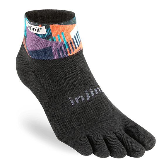 Injinji Trail Midweight Mini-Crew Toe Socks Fences | Feetus