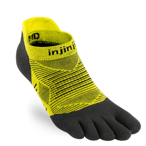 Injinji RUN Lightweight No-Show Running Toe Socks (Limeade)