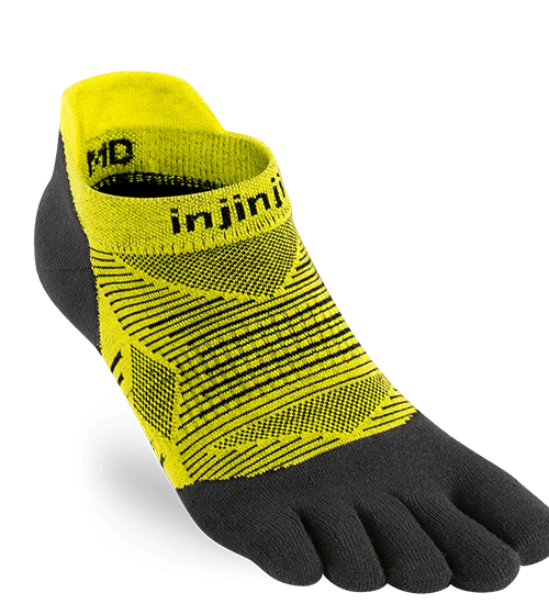 Injinji RUN Lightweight No-Show Running Toe Socks (Limeade)