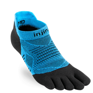 Injinji RUN Lightweight No-Show Running Toe Socks (Malibu)