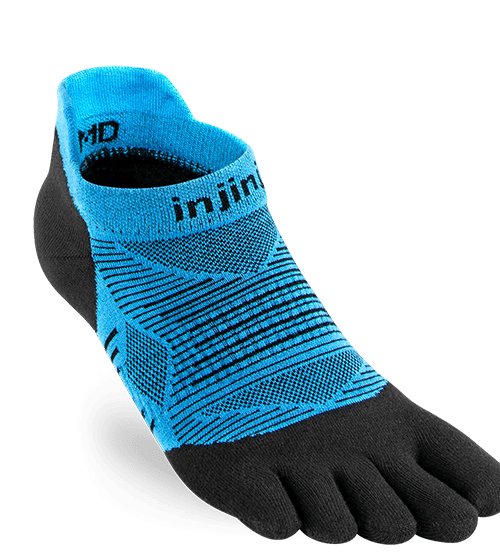 Injinji RUN Lightweight No-Show Running Toe Socks (Malibu)