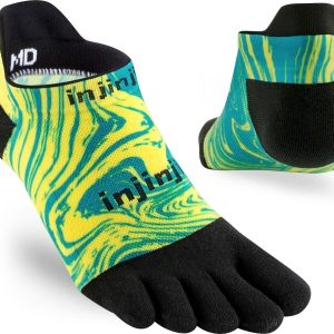 Injinji RUN Lightweight No-Show Running Toe Socks (Marble)
