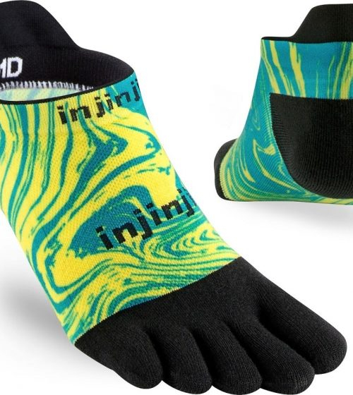 Injinji RUN Lightweight No-Show Running Toe Socks (Marble)