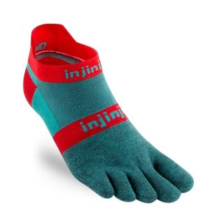 Injinji RUN Lightweight No-Show Running Toe Socks (Aquaberry)