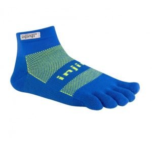 Injinji RUN Original Weight Mini-Crew Running Toe Socks (Charged Blue)