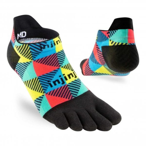 Injinji RUN Lightweight No-Show Running Toe Socks (Edge) - Angles