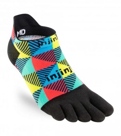 Injinji RUN Lightweight No-Show Running Toe Socks (Edge)