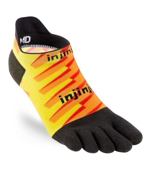 Injinji RUN Lightweight No-Show Running Toe Socks (Lightning)