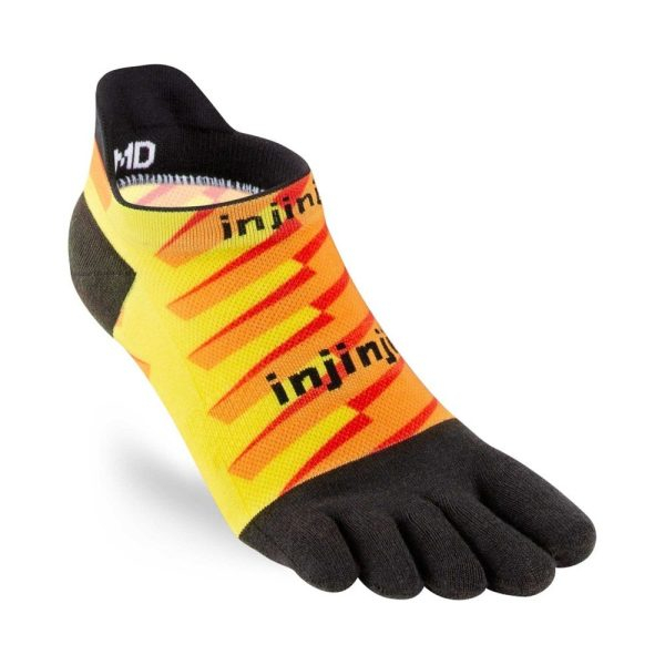 Injinji RUN Lightweight No-Show Running Toe Socks (Lightning)