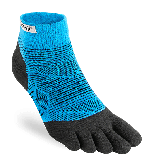 Injinji RUN Lightweight Mini-Crew Running Toe Socks (Malibu)