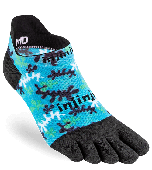 Injinji RUN Lightweight No-Show Running Toe Socks (Reef)