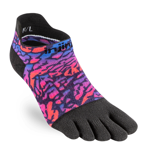 Injinji Womens RUN Lightweight No-Show Running Toe Socks (Lavender)