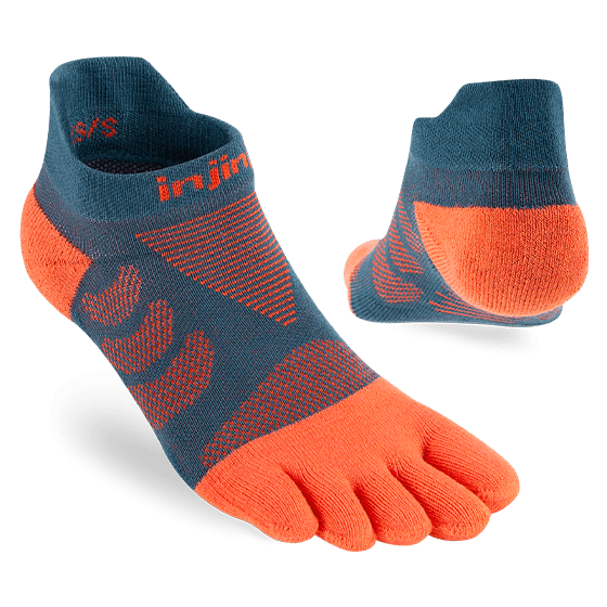 Injinji Womens Ultra Run No-Show Toe Running Socks (Dew) - Dual