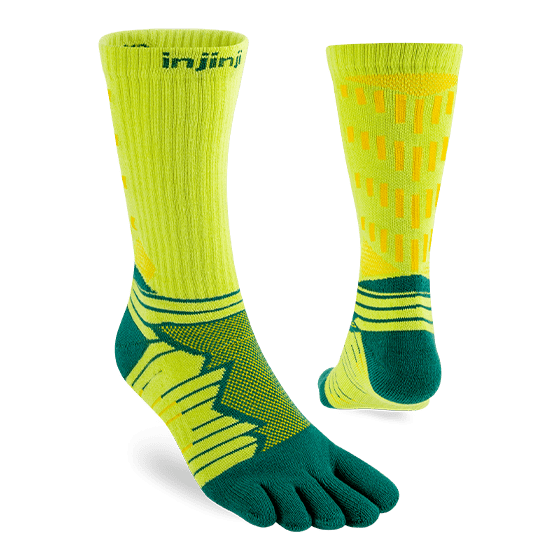Injinji Ultra Run Crew Running Toe Socks (Deco) - Dual
