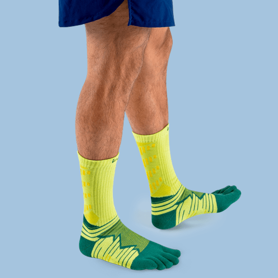 Injinji Ultra Run Crew Running Toe Socks - Deco | Feetus