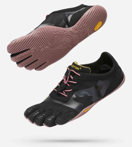 Vibram FiveFingers Womens KSO EVO Minimalist Running Shoes (Black/Rose) - Floating