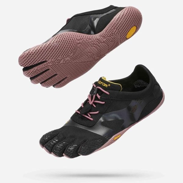Vibram FiveFingers Womens KSO EVO Minimalist Running Shoes (Black/Rose) - Floating