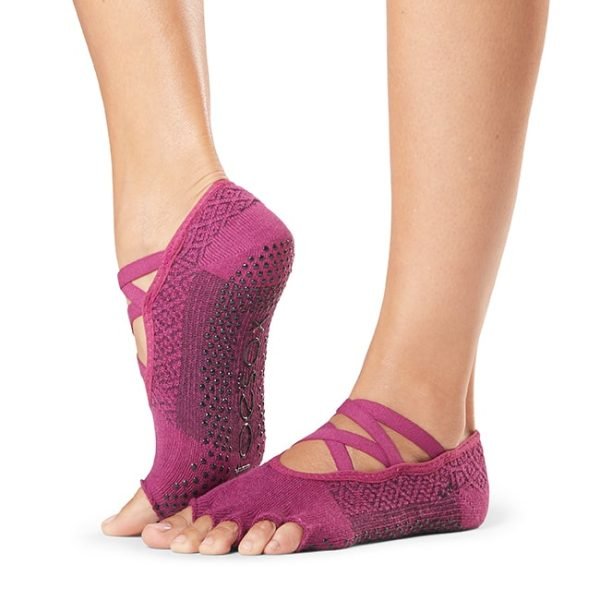 ToeSox Half Toe Elle - Grip Toe Socks - Groovy