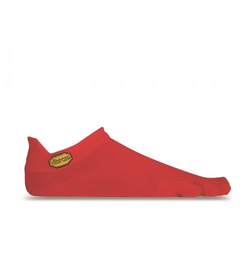 Vibram 5TOE Athletic No Show Toe Socks (Red)