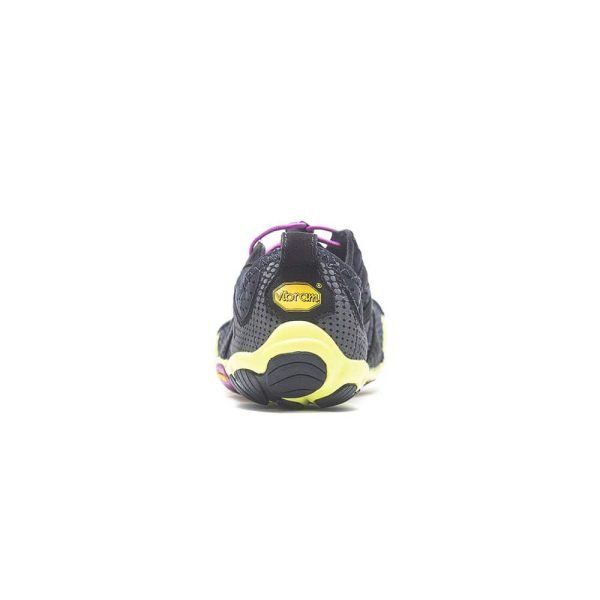 Vibram Fivefingers Womens V-RUN Minimalist Running Shoes - Black/Yellow/Purple - Back