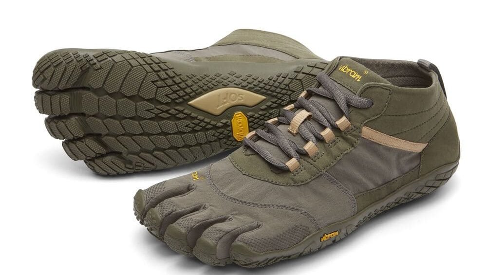 Vibram FiveFingers Mens V-TREK Minimalist Trail Shoe - Military/Dark Grey