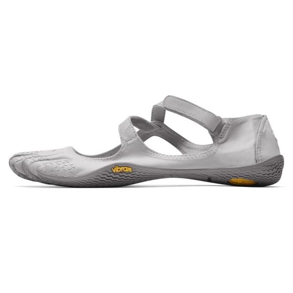 Vibram Fivefingers Womens V-SOUL Minimalist Indoor Training Shoes - Silver/Light Grey - Side