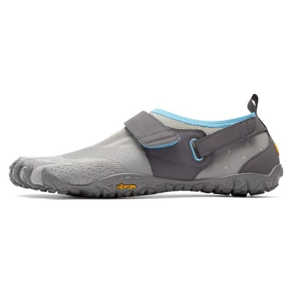 Vibram FiveFingers Womens V-AQUA Running Shoes - Light Grey/Blue - Side