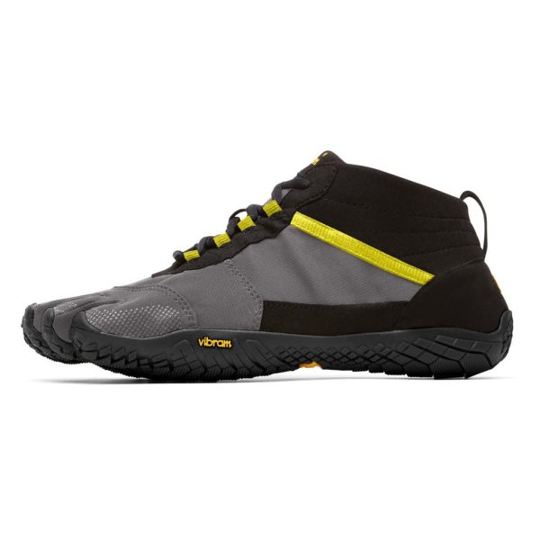 Vibram FiveFingers Mens V-TREK Minimalist Trail Shoe - Black/Grey - Side