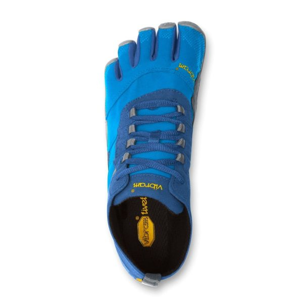 Vibram FiveFingers Mens V-TREK Minimalist Trail Shoe - Blue/Grey - Top