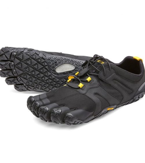 Vibram Fivefingers Womens V-TRAIL 2.0 Minimalist Running Shoes - Black/Yellow
