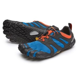 Vibram FiveFingers Mens V-TRAIL 2.0 Minimalist Trail Shoe - Blue/Orange