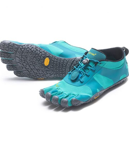 Vibram FiveFingers Womens V-ALPHA Minimalist Running Shoes - Teal/Grey