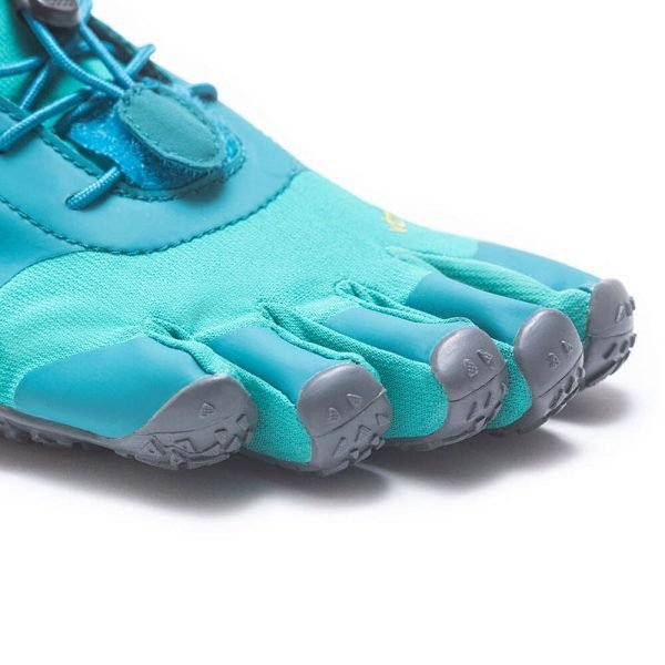 Vibram FiveFingers Womens V-ALPHA Minimalist Running Shoes - Teal/Grey - Toes