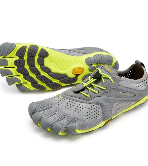 Vibram FiveFingers Mens V-RUN Minimalist Running Shoe - Grey/Yellow