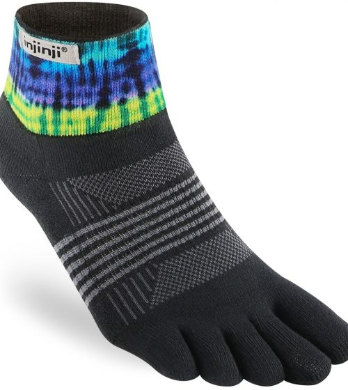 Injinji Womens Trail Midweight Mini-Crew Running Toe Socks Karma