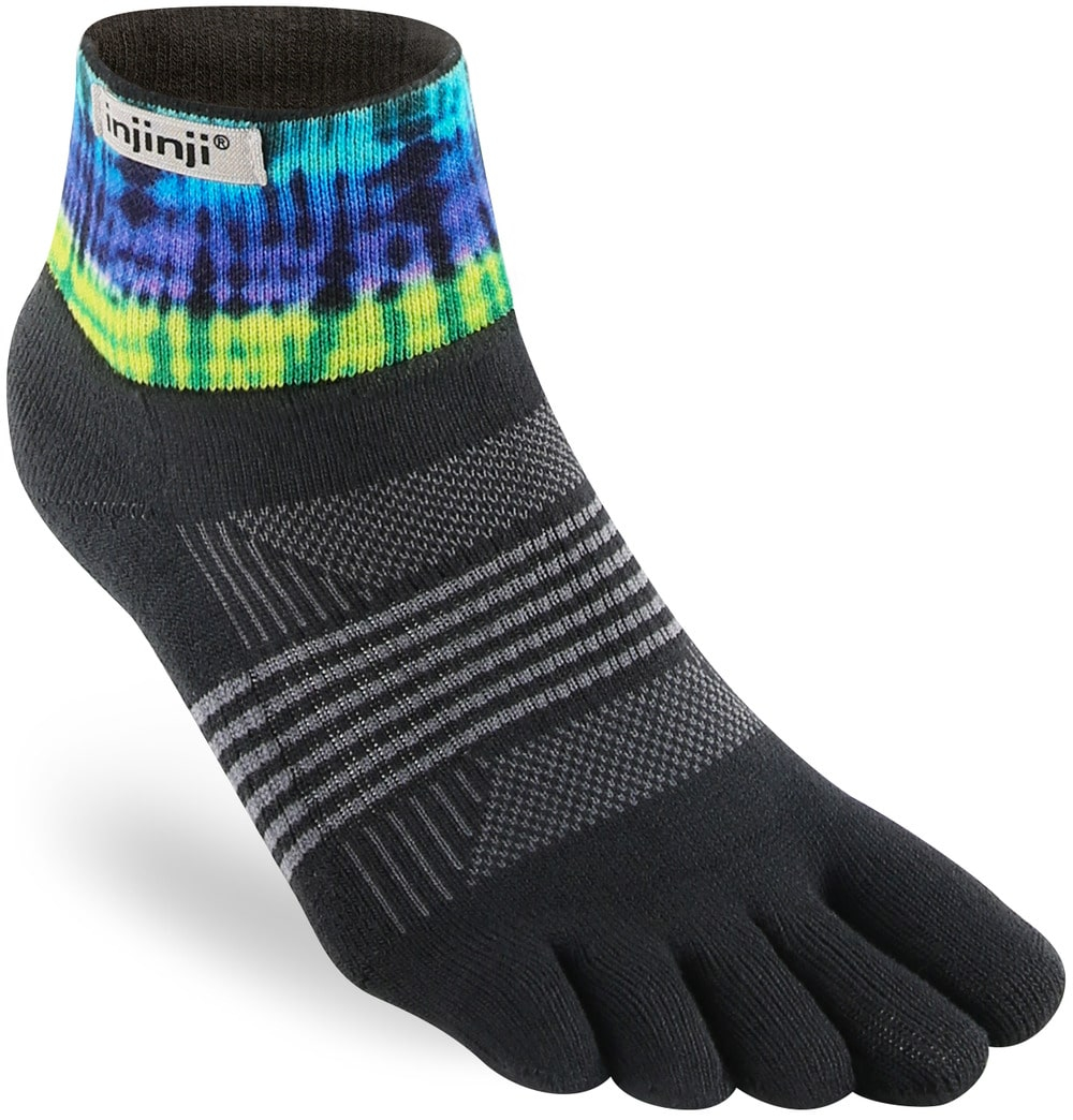 Injinji Womens Trail Midweight Mini-Crew Running Toe Socks Karma