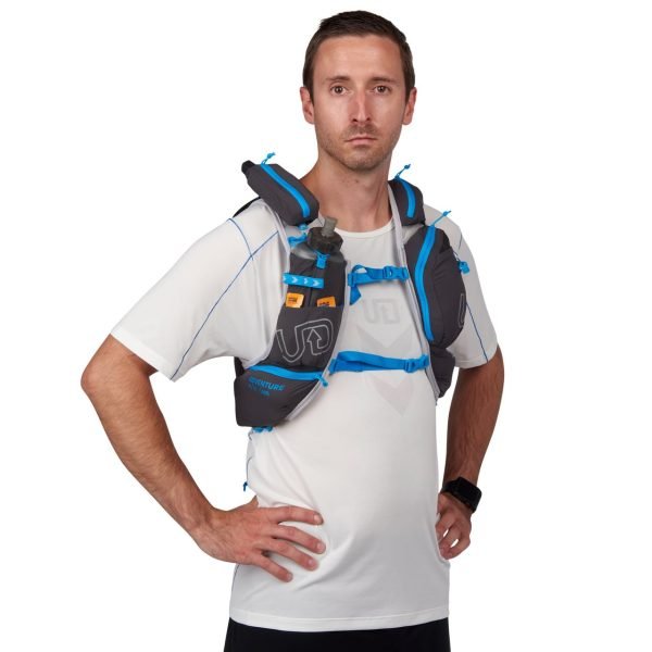 Ultimate Direction Adventure Vest 5.0 - Mens Large Capacity Running Vest - Night Sky - Model Front
