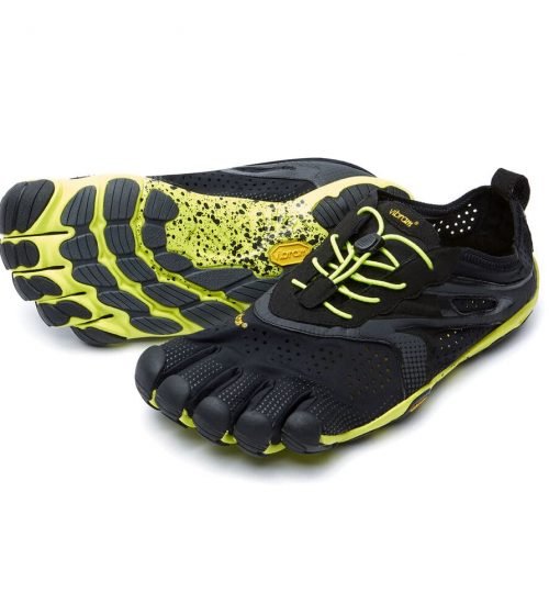 Vibram FiveFingers Mens V-RUN Minimalist Running Shoe - Black/Yellow