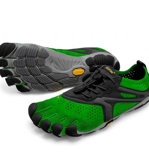 Vibram FiveFingers Mens V-RUN Minimalist Running Shoe - Green/Black