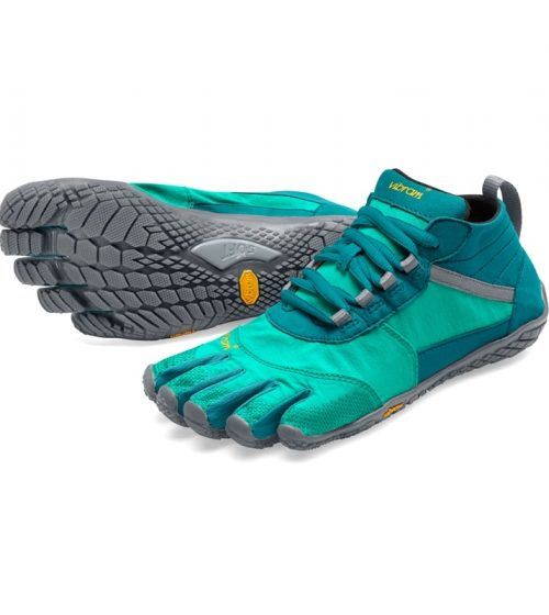 Vibram Fivefingers Womens V-TREK Minimalist Running Shoes - Teal/Grey