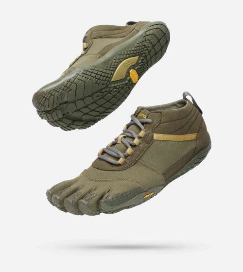 Vibram FiveFingers Mens V-TREK Minimalist Trail Shoe - Military/Dark Grey